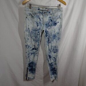 Y2K Hang Ten Juniors Acid Wash Tie Dye Skinny Jeans Size 7